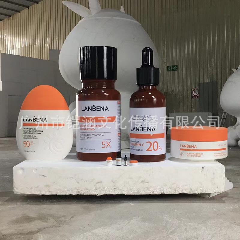 巨型仿真护肤品精华液瓶子模型玻璃钢雕塑展会产品大模型泡沫雕塑