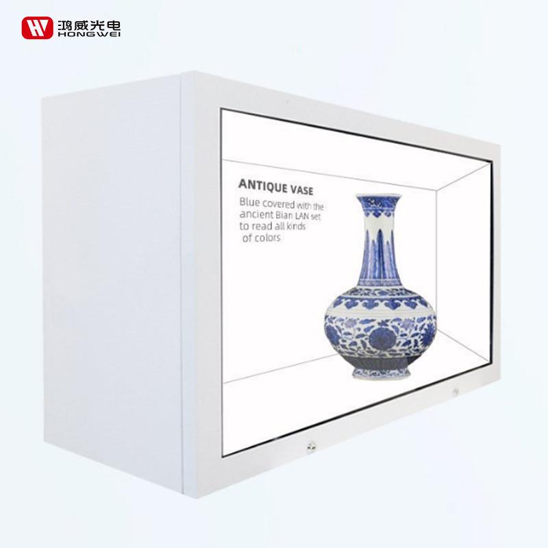 32寸led透明柜广告机 商场高清透明柜珠宝店广告机展厅展馆广告屏