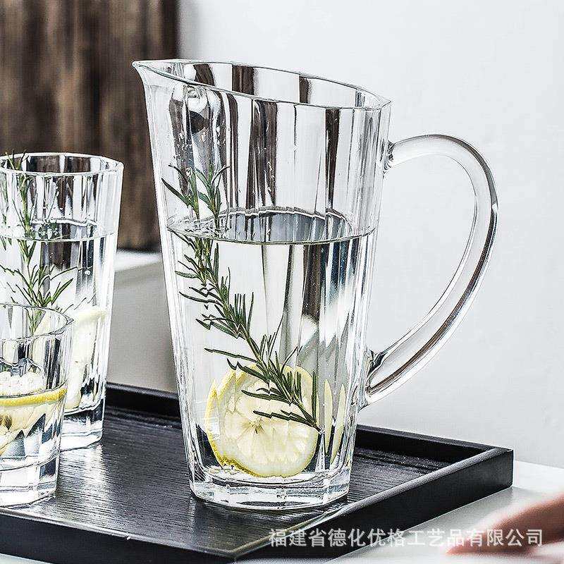 可进口NUDE无铅水晶玻璃啤酒扎壶家用果汁饮料凉水冷水壶水壶