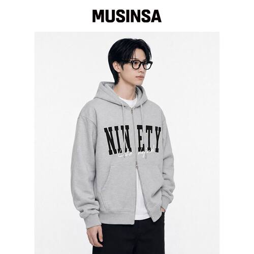 NTET 宽松 NINETY 双向连帽拉链衫（4色） MUSIN韩国官网直邮进口