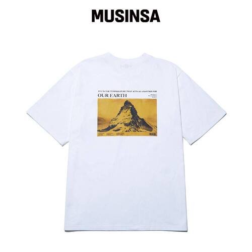 POLLUTION MOUNTAIN PICTURE T-SHIRT韩国官网直邮进口MUSINSA