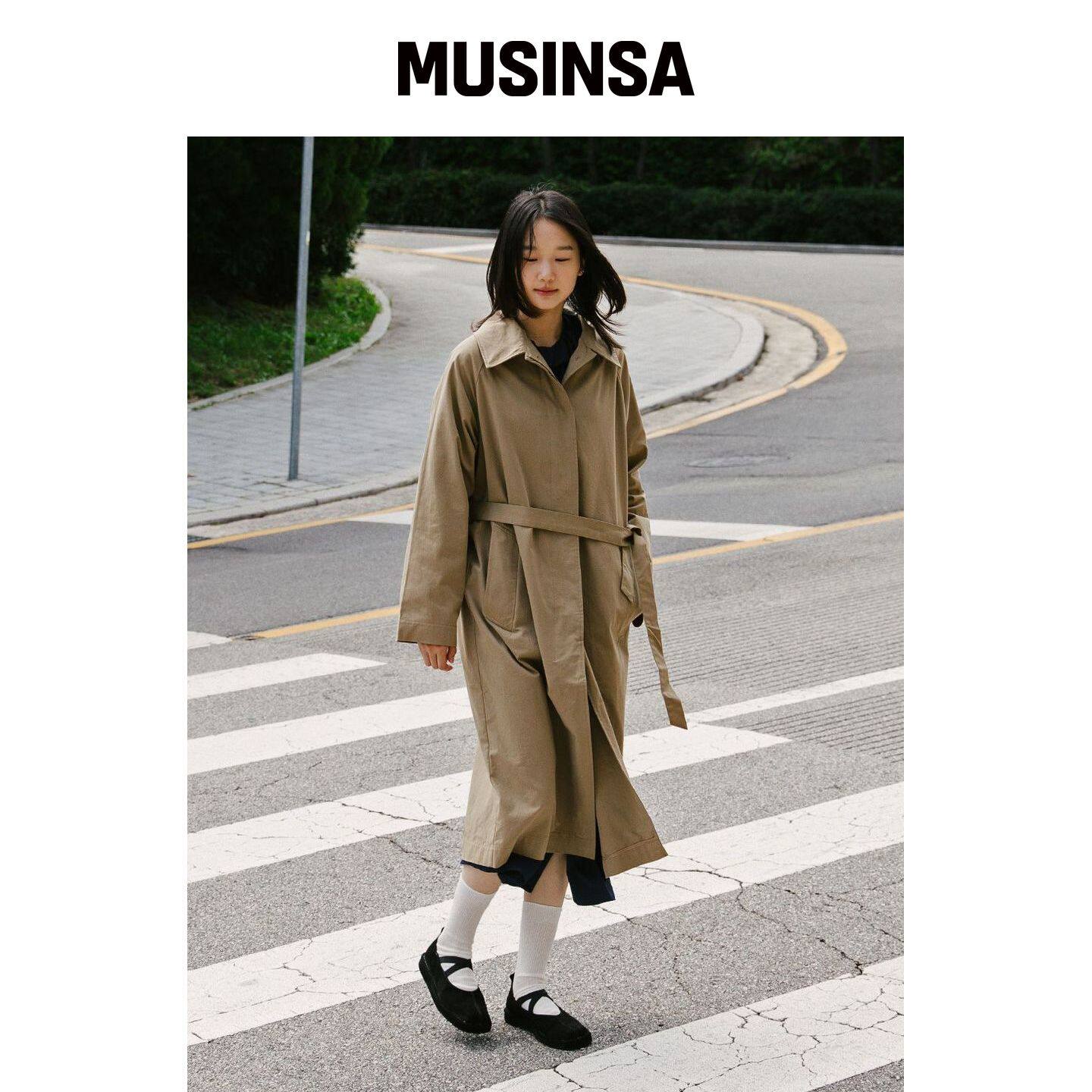 VINCENT NAVY Late Autumn Mac 外套_米色 MUSIN韩国官网直邮进口