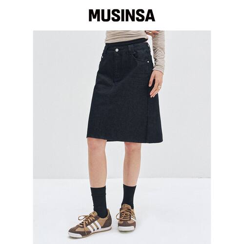 DECET WOMEN Signature Midi Skirt DCSK002CPIN韩国官网直邮进口