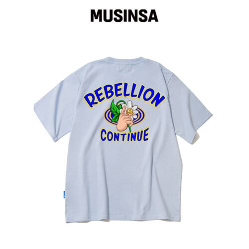 TRIPSHION REBELLION FLOWER GRAPHIC T恤 - PUR韩国官网直邮进口