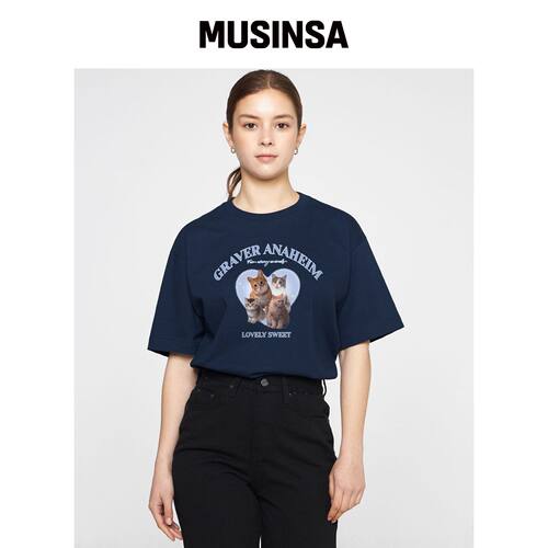 GRAVER [UNISEX]4 可爱猫短袖T恤_婴儿 MUSINSA韩国官网直邮进口