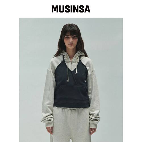 DIAGONAL 吊带管状上衣 (深灰色) MUSINSA韩国官网直邮进口