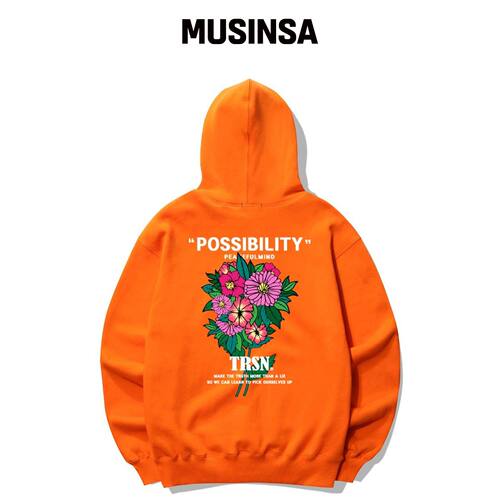 TRIPSHION POSSIBILITY FLOWER 连帽卫衣 - 橙色韩国官网直邮进口