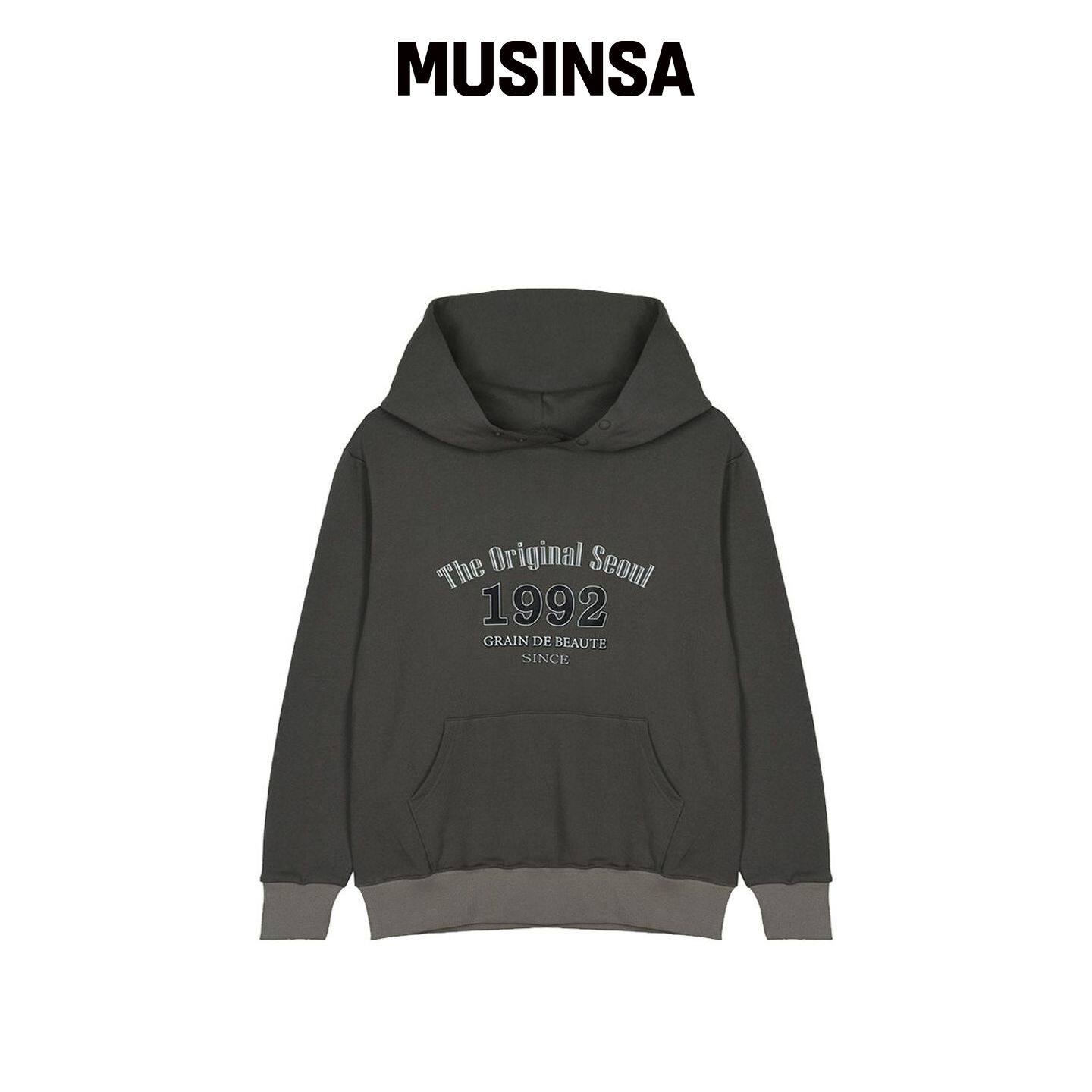 GRAIN DE BEAUTE 1992 MULTI HOODY [炭灰色] MU韩国官网直邮进口