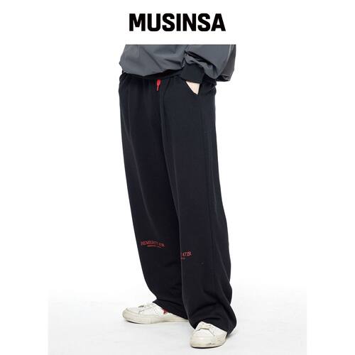 BEMIGHTY WITE 运动卫裤 红色点缀 MUSINSA韩国官网直邮进口