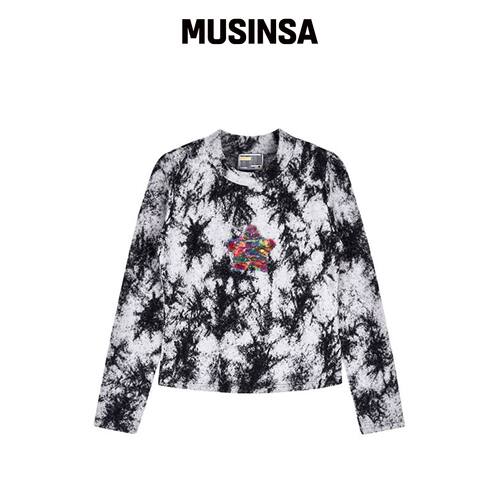 YOUTHBATH Rainbow star long sleeve_black MUS韩国官网直邮进口