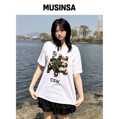CATSAVETHEWORLD CAMO PIXEL 短袖T恤 男女通用 韩国官网直邮进口