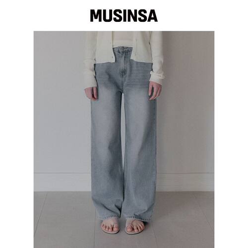 TWEE 罗斯半宽长款牛仔裤 MUSINSA韩国直邮官方正品