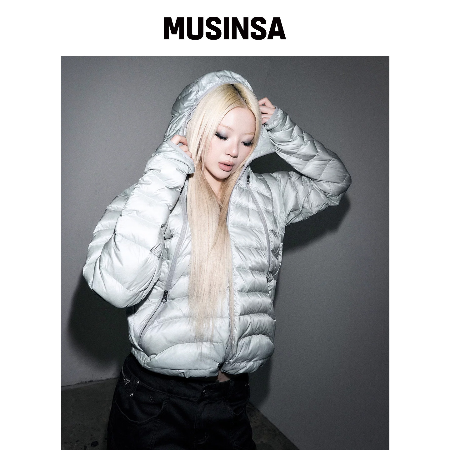 SCHISM INDUCING 连帽羽绒服天蓝色外套MUSINSA韩国官网直邮进口