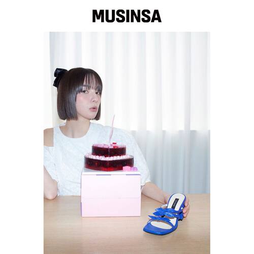 LEVASE 例如) alice凉鞋-蓝色 7cm MUSINSA韩国官网直邮进口
