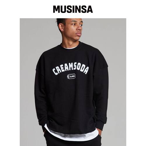CREAM SODA LAB OZARK LOGO 卫衣 黑白 MUSINSA韩国直邮官方正品