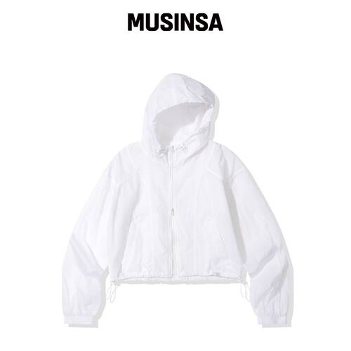 CGP (女款) 透视连帽风衣_白色 MUSINSA韩国直邮官方正品