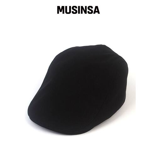 UNIVERSAL CHEMISTRY 简约亚麻黑色贝雷帽 MUSIN韩国官网直邮进口