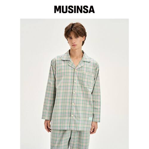 ORCITE 男士 I135 VICTORIA CHECK 长袖居家服套韩国官网直邮进口