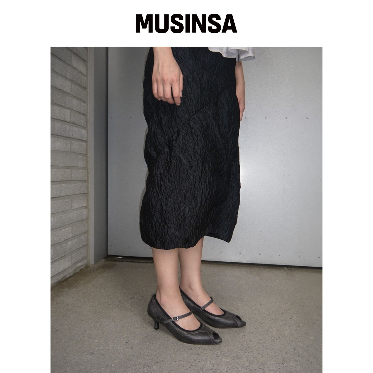 IHCNIK R. 906 开口高跟鞋 / 黑色 MUSINSA韩国官网直邮进口