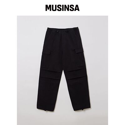 FIELDERS PARACHUTE COTTON PANTS 黑色 MUSINSA韩国官网直邮进口
