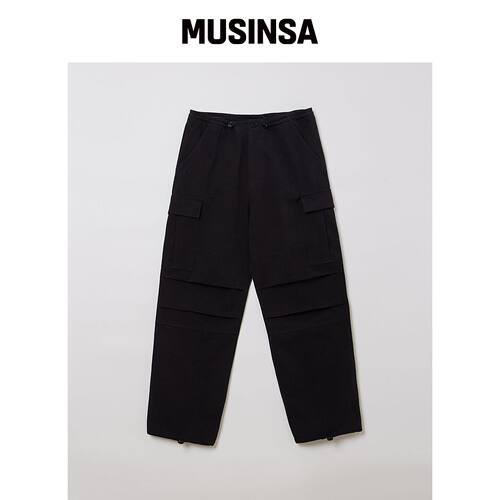 FIELDERS PARACHUTE COTTON PANTS 黑色韩国官网直邮进口MUSINSA