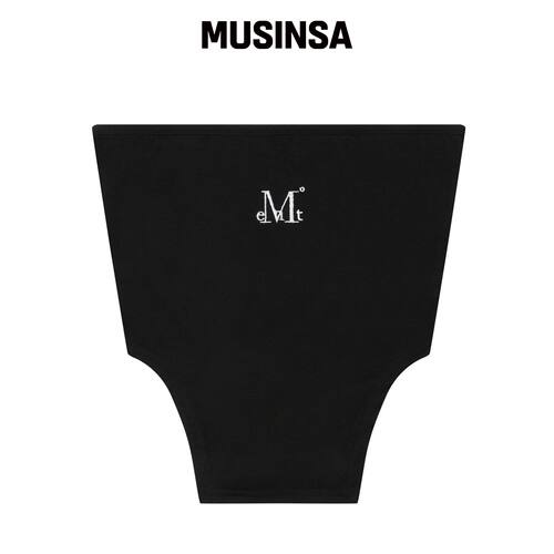 MUCENT 背部细节签名不对称Tube上衣（2色） MUS韩国官网直邮进口