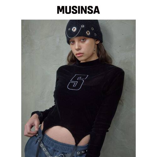 OOH-AHH 5 半高领T恤（黑色） MUSINSA韩国官网直邮进口