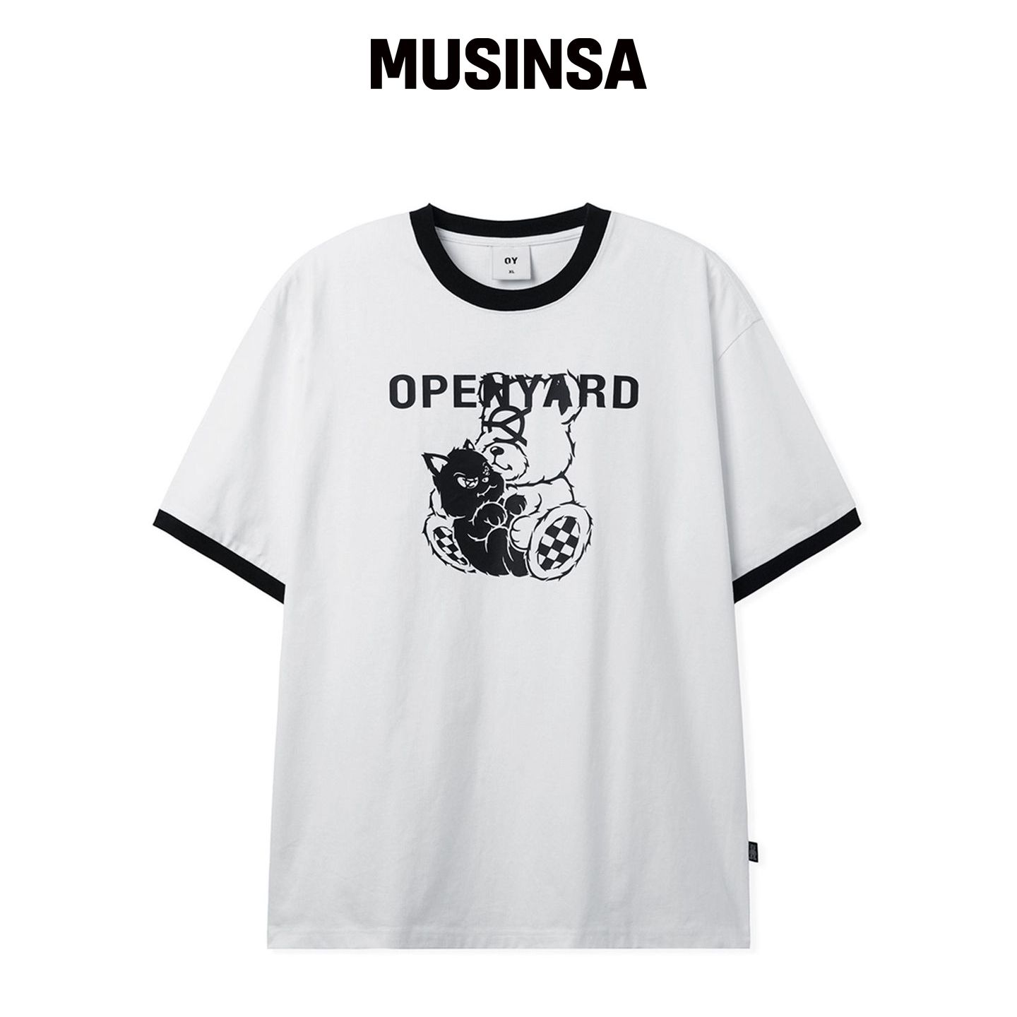 OY ODOLLY COTY RINGER TEE - 白色 MUSINSA韩国官网直邮进口图片