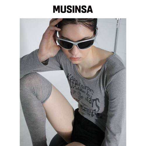 CHICKS 长袖T恤 Melange MUSINSA韩国直邮官方正品