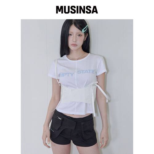 41PRAY 白色分层无袖束身上衣 MUSINSA韩国直邮官方正品