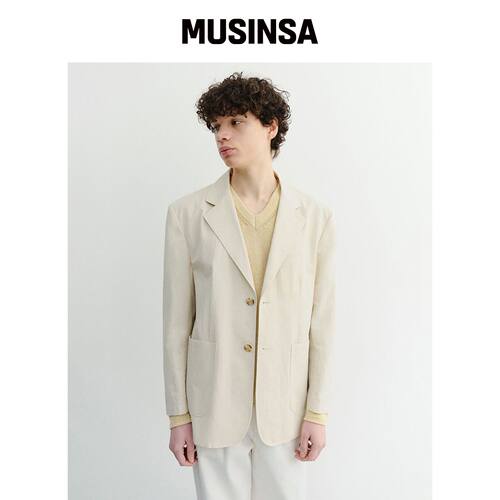 DUNST FOR MEN 经典亚麻外套_男女通用_UDJA6B12韩国官网直邮进口
