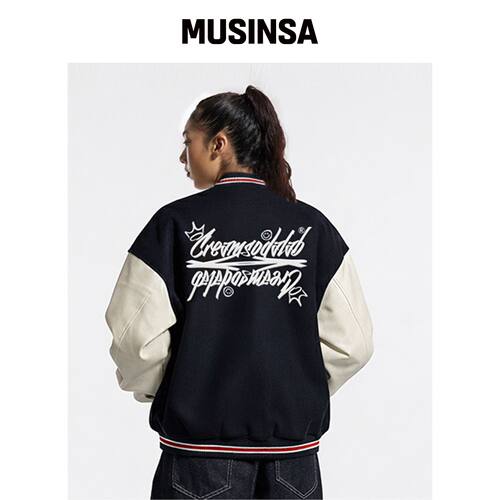 CREAM SODA LAB 씨알에스디엘 Logo Varsity Jacket 海韩国官网直邮进口
