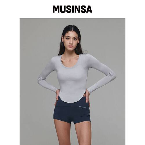 DEVIWEAR Muse 圆领T恤 DEVI-T0090-紫灰 MUSINS韩国官网直邮进口