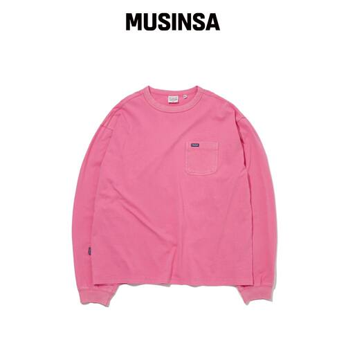 PENFIELD 水洗基础口袋长袖T恤粉色_FS1KT41U韩国官网直邮进口