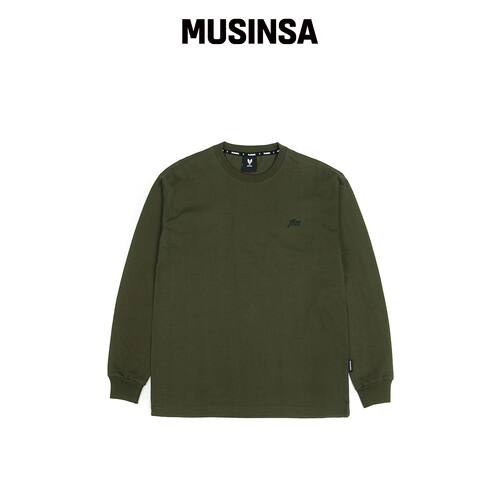 FIELDMANUAL ELBOW BOX LOGO 长袖T恤 卡其色韩国官网直邮进口