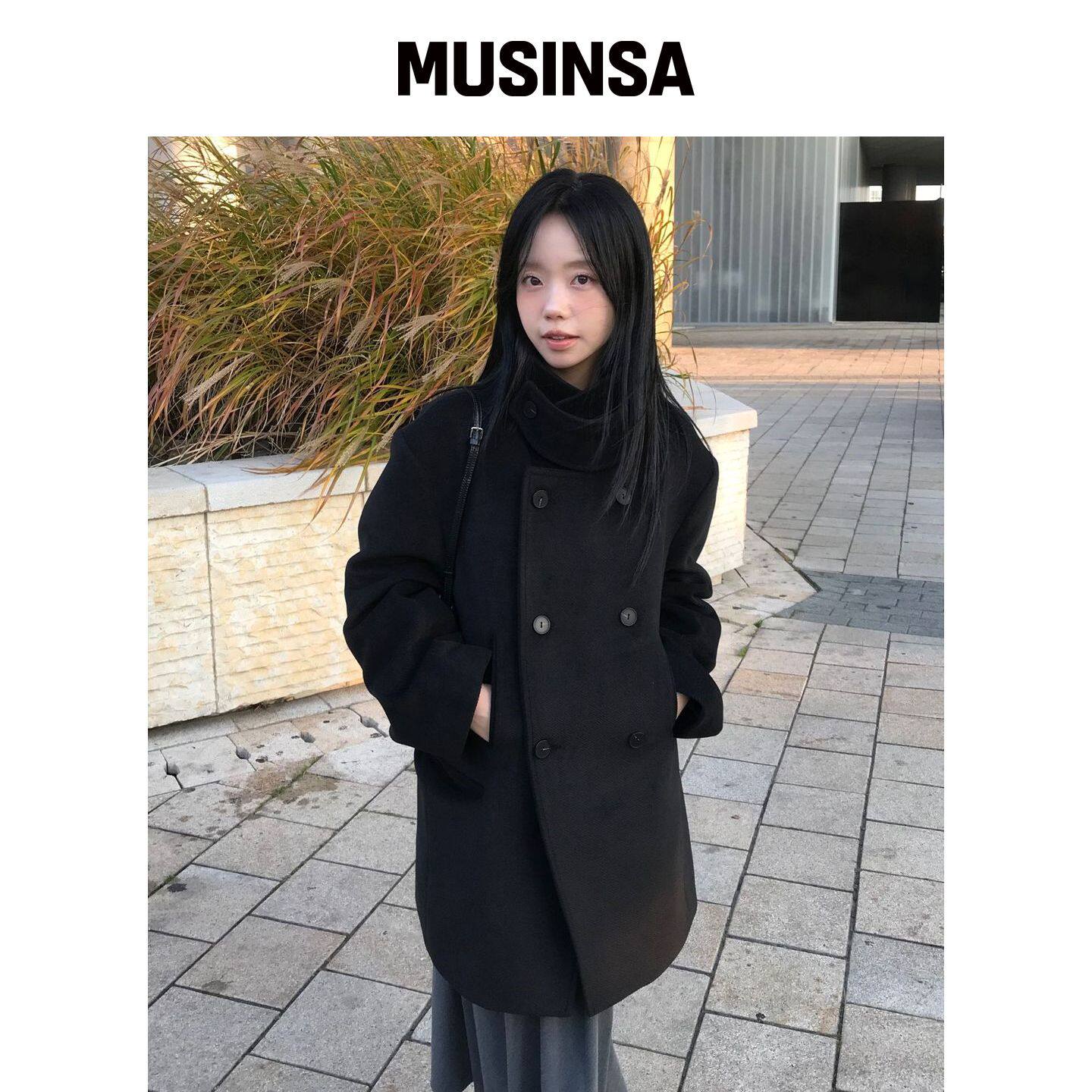 JULIAPEPE 经典海军外套(黑色) MUSINSA韩国官网直邮进口
