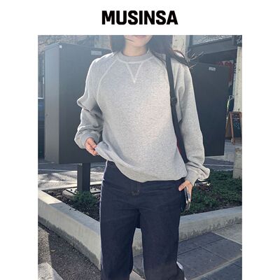 HAAG 包缝卫衣（灰色） MUSINSA韩国官网直邮进口