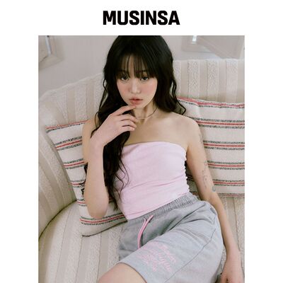 CORALIQUE 点点舒适Tube上衣 浅粉色 MUSINSA韩国官网直邮进口