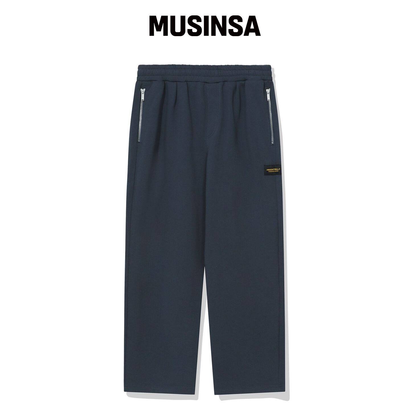 BEENTRILL 基础款单褶卫裤(浅靛蓝) MUSINSA韩国官网直邮进口