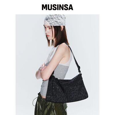 FENNEC BASH BAG - LEOPARD BLACK MUSINSA韩国官网直邮进口