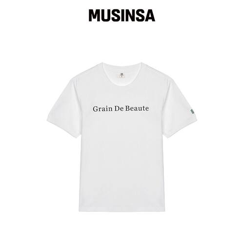 GRAIN DE BEAUTE BASIC GDB T-SHIRT02 [WHITE]韩国官网直邮进口