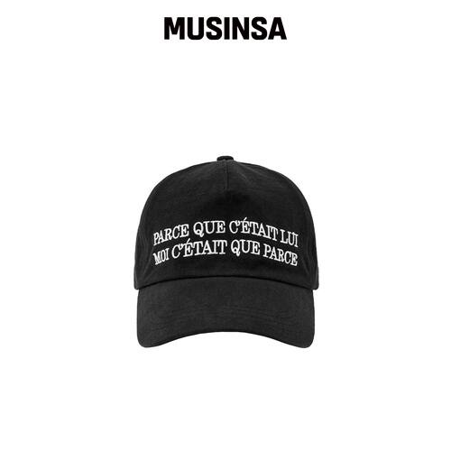MISEKISEOUL MEN Parce que 棒球帽 黑色 MUSINS韩国官网直邮进口