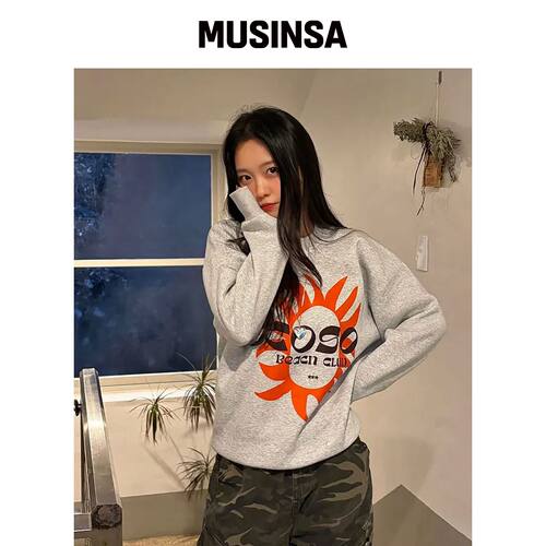 COSO CC海滩俱乐部卫衣（浅灰色）韩国官网直邮进口MUSINSA