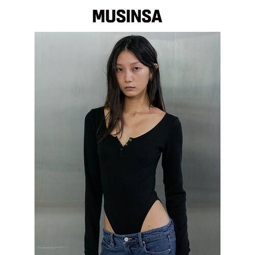 ORDES 塑形连体衣 - 黑色 MUSINSA韩国官网直邮进口