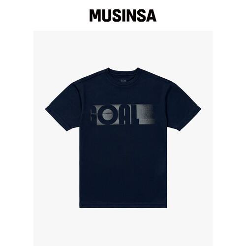 GOALSTUDIO ACTIVE FRONT GOAL LOGO TEE-海军蓝韩国官网直邮进口