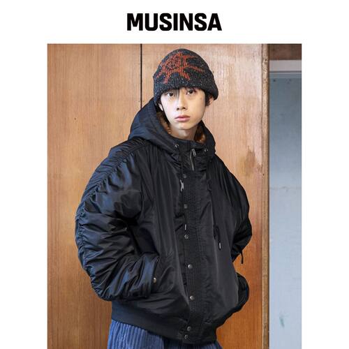 GLACK GJ107 N2B 尼龙短款外套 (黑色) MUSINSA韩国官网直邮进口