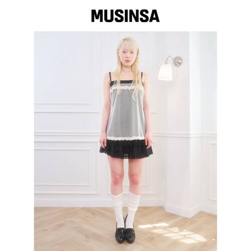 BELLIALEU DEAR 蕾丝上衣 象牙白 MUSINSA韩国官网直邮进口