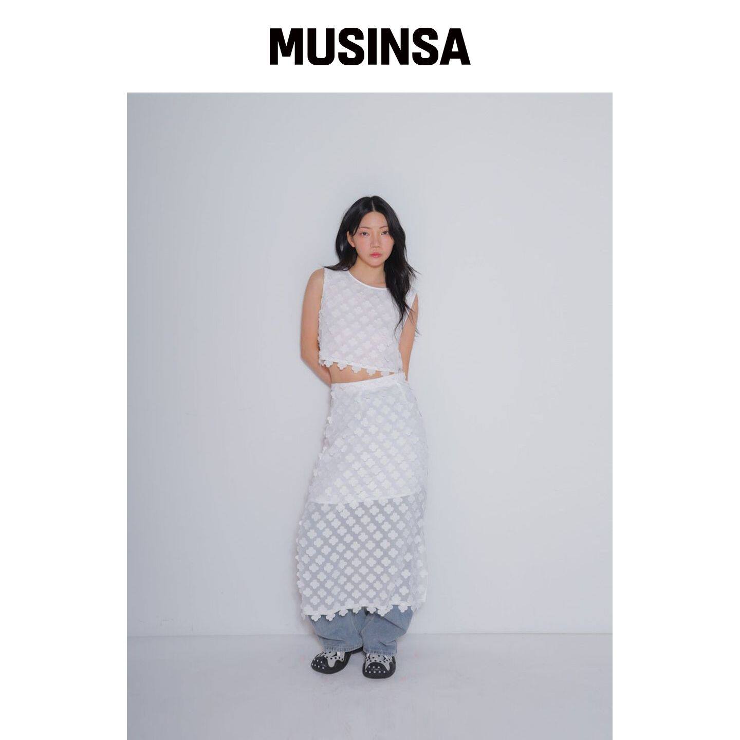 BOMNAL BOUTIQUE 木屐凉鞋长裙 _ WHITE MUSINSA韩国官网直邮进口