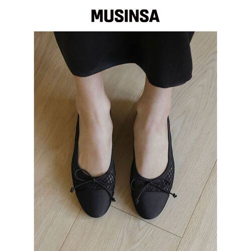 SAPPUN 贝内萨网眼蝴蝶结平底鞋 (1cm) MUSINSA韩国直邮官方正品