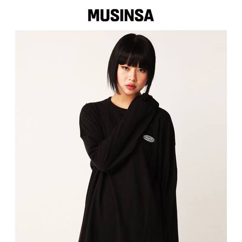 RESPECT 背面logo长袖（黑色） MUSINSA韩国官网直邮进口